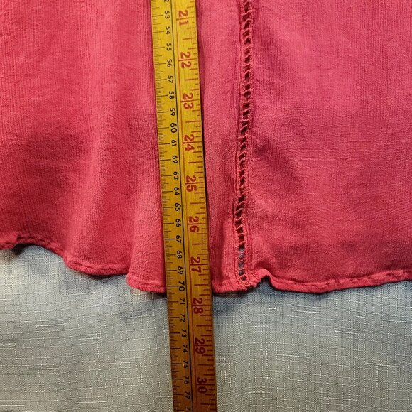 Loft Outlet Womens Sleeveless Magenta Lined Lace-Trimmed A-Line Sundress Small - Picture 8 of 8